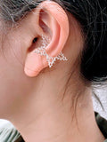 イヤーカフ　シルバーイヤーカフ　シルバー　アクセサリー　プレゼント　クリスマス　誕生日　バースデー　記念日　さりげない　イヤリング　ピアス　星のアクセサリー　星型　silver jewelry earcuff earring